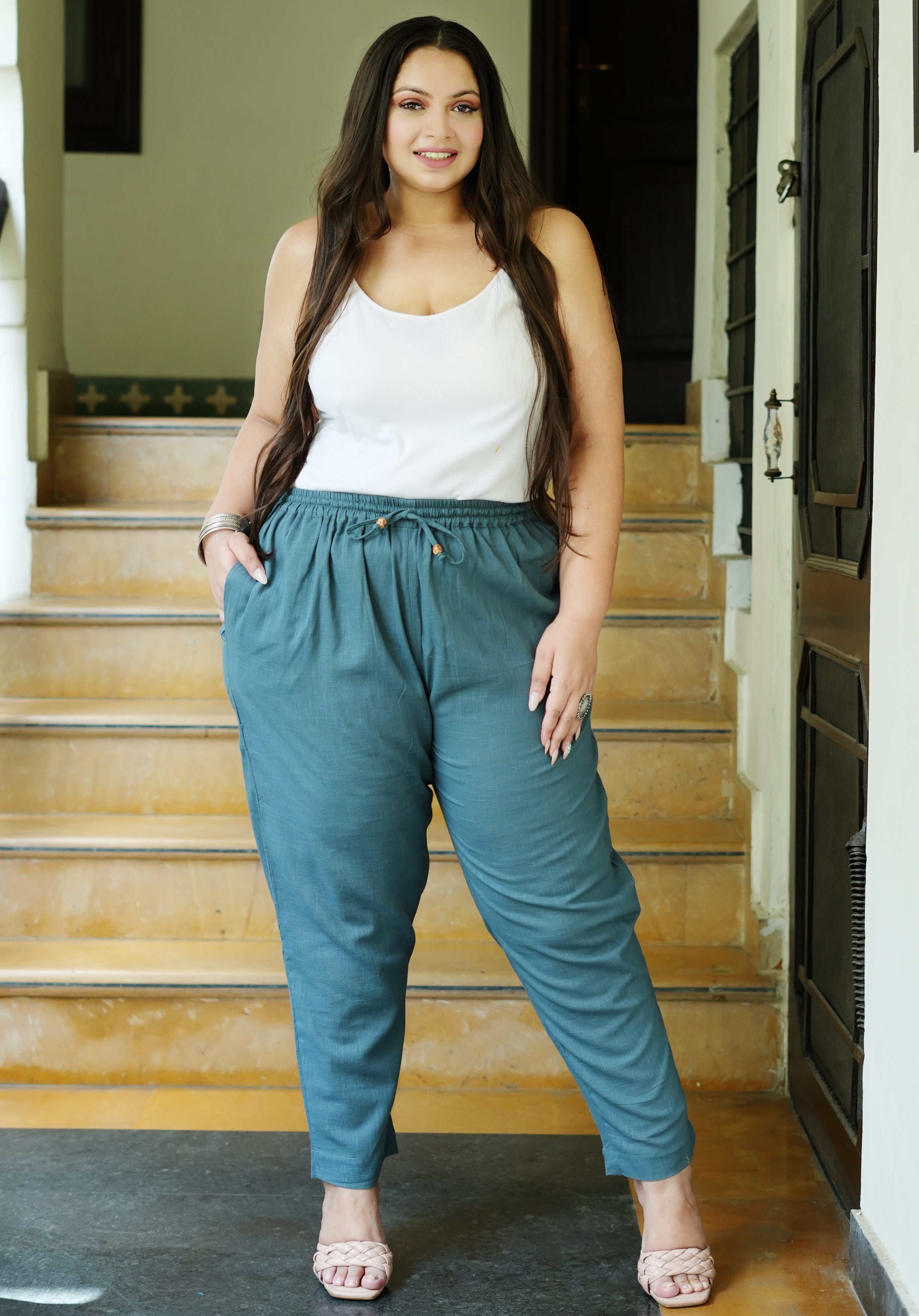 Plus Size Pure Cotton Trousers 10 Colors Available