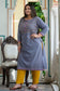 Grey Pure Cotton Kurta Pant Set
