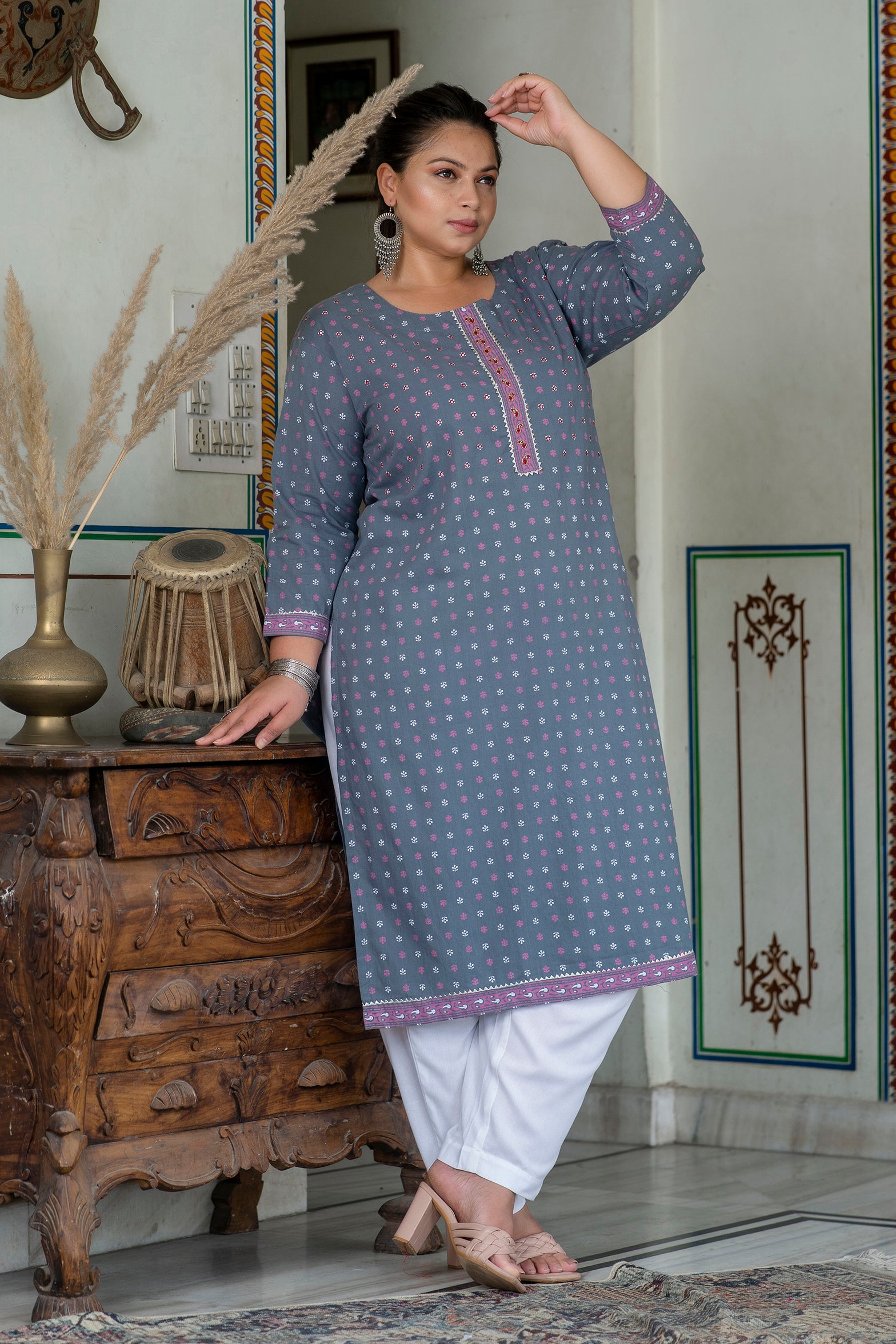Buy Kanika Fashion Women's Jaipuri Rajasthani Traditional Printed Casual  Cotton Maxi Frock Dress Long Kurti | Anarkali Dress for Women | Rajasthani  Ethnic Designer Wear Kurtis for Girls Multicolour at Amazon.in