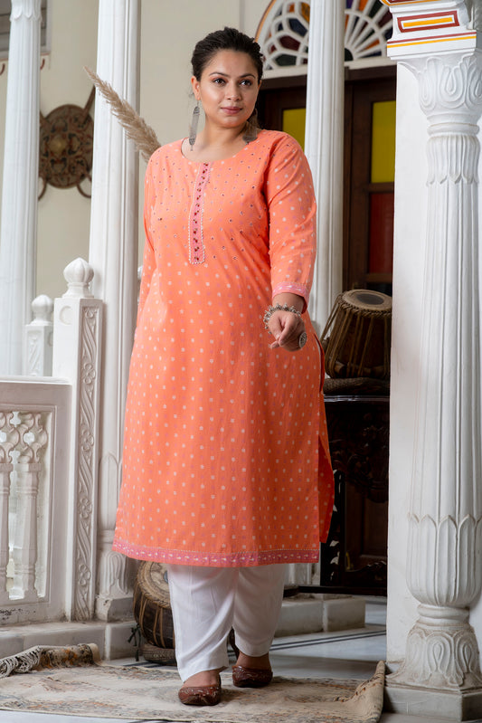 Gajari Pure Cotton Straight Kurti