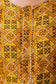 Yellow Printed Front Slit Kurta Pant Set