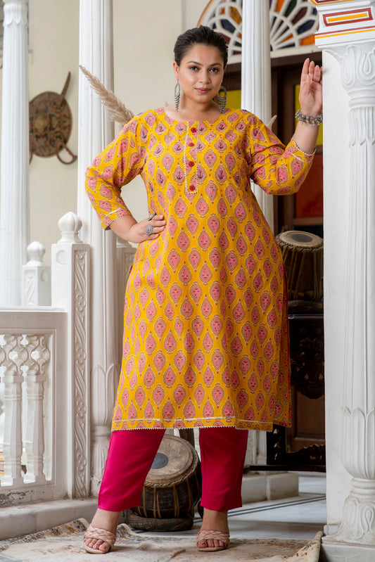 Pure Cotton Straight Kurti For Women