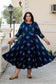 Blue Anarkali Kurti With Mirror Work